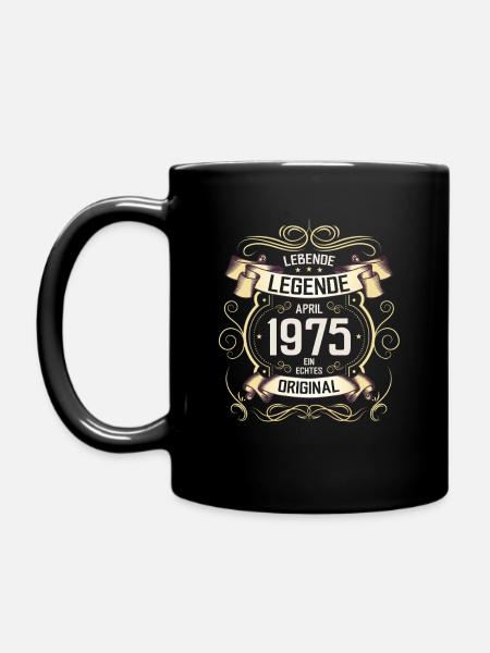 50. Geburtstag Legende April Jahrgang 1975 - Tasse einfarbig - Schwarz