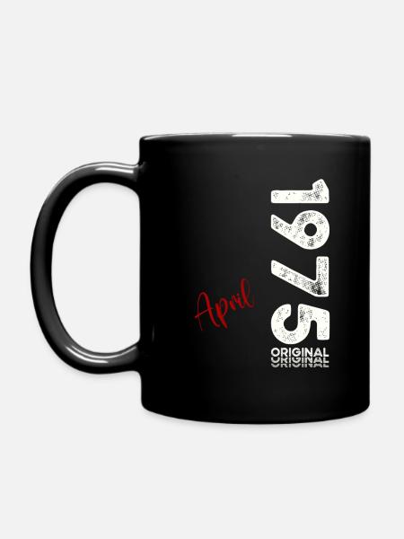 50ème Anniversaire Original Avril Millésime 1975 - Mug uni - noir