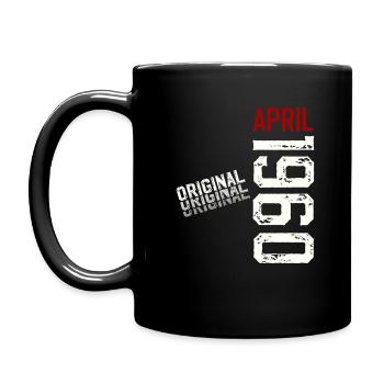 65ème Anniversaire Original Avril Millésime 1960 - Mug uni - noir - Gauche