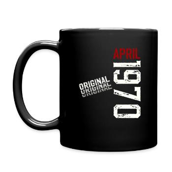 55ème Anniversaire Original Avril Millésime 1970 - Mug uni - noir - Gauche
