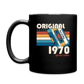 55th Birthday Original May Vintage 1970 - Full Colour Mug - black - Left