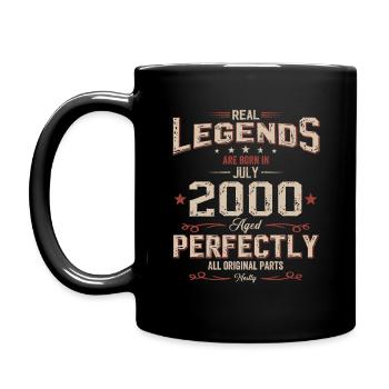 25ème anniversaire cadeau mari Original juillet 2000 - Mug uni - noir - Gauche