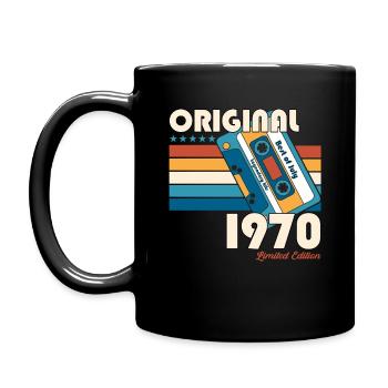 55ème Anniversaire Original Juillet Millésime 1970 - Mug uni - noir - Gauche