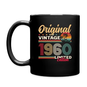 65th Birthday Original Vintage 1960 - Full Colour Mug - black - Left