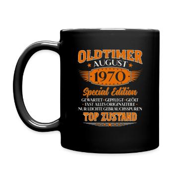 55ème Anniversaire Oldtimer Août Vintage 1970 - Mug uni - noir - Gauche