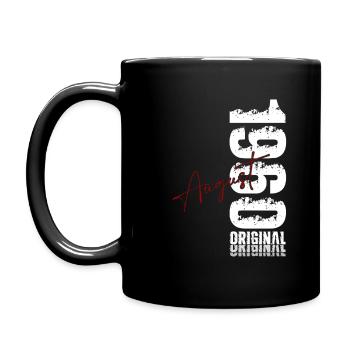 65e anniversaire Légende August Né en 1960 - Mug uni - noir - Gauche