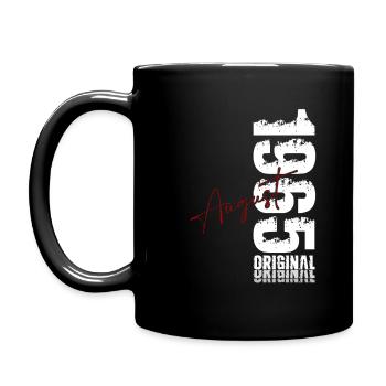 60th Birthday Legends August 1965 - Full Colour Mug - black - Left