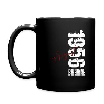 69e anniversaire Légende August Né en 1956 - Mug uni - noir - Gauche