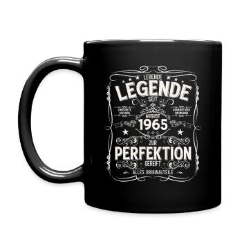 60th Birthday Legends August 1965 - Full Colour Mug - black - Left