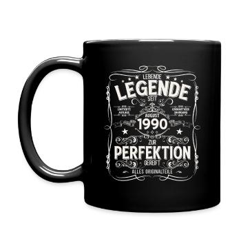 35ème anniversaire cadeau mari Original août 1990 - Mug uni - noir - Gauche
