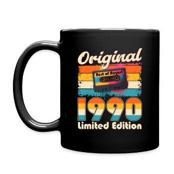 35ème Anniversaire Cassette Homme Original Août 1990 - Mug uni - noir - Gauche