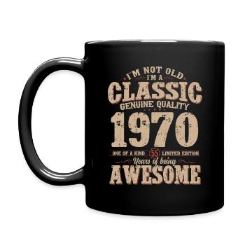 Légende du 55e anniversaire née en 1970 - Mug uni - noir - Gauche