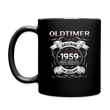 66. Geburtstag Mann Oldtimer Jahrgang 1959 - Tasse einfarbig - Schwarz - Links