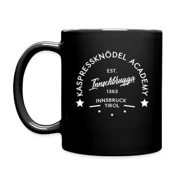 Innsbrucker Kaspressknödel Academy Vintage Design - Tasse einfarbig - Schwarz - Links