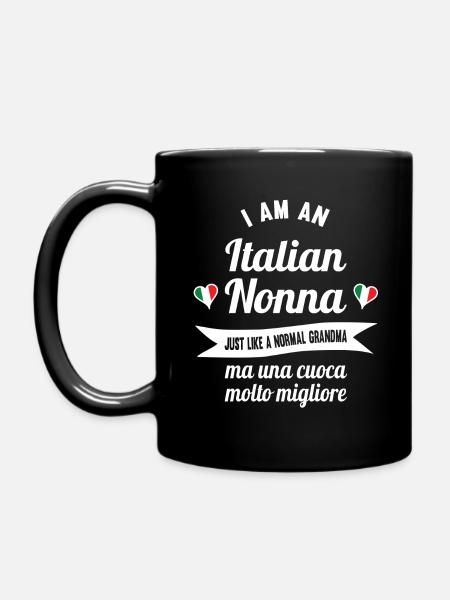 Italian Nonna - Grand-mère italienne et grande cuisinière - Mug uni - noir