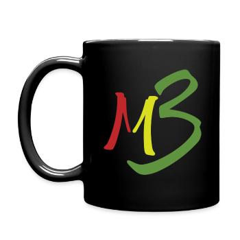 MB13 Logo rasta1 - Mug uni - noir - Gauche