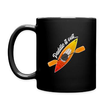 Kayaking Paddle It Out - Full Colour Mug - black - Left