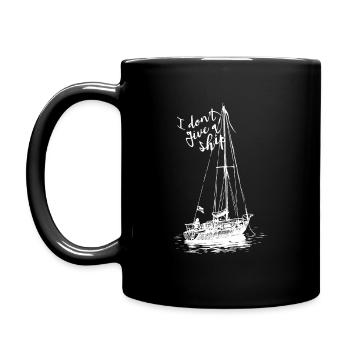 Sailing Sailor Scheißegal Sailing Yacht Sailboat - Full Colour Mug - black - Left