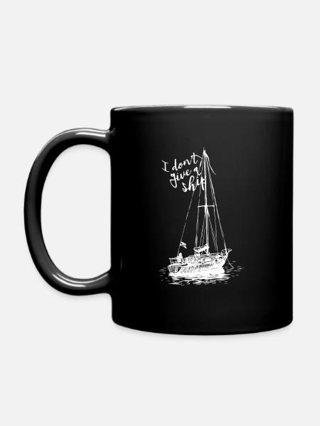 Sailing Sailor Scheißegal Sailing Yacht Sailboat - Full Colour Mug - black