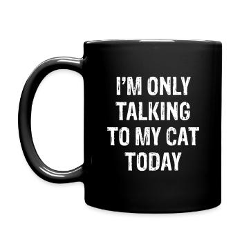 CAT CATS CAT MOM CAT DAD DAD CADEAU - Mug uni - noir - Gauche
