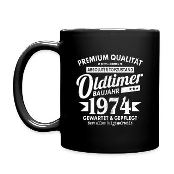 VINTAGE 1974 FUNNY 47 YEARS BIRTHDAY GIFT - Full Colour Mug - black - Left
