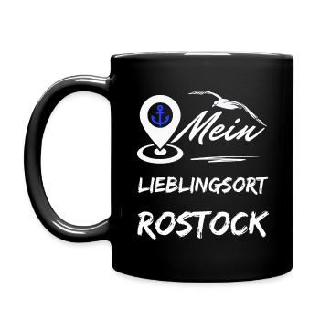 Rostock my favorite place-Hanseatic city Rostock-Möwe - Full Colour Mug - black - Left