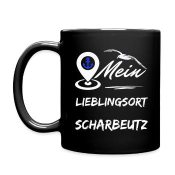 Scharbeutz mein Lieblingsort-Ostseebad Scharbeutz - Tasse einfarbig - Schwarz - Links