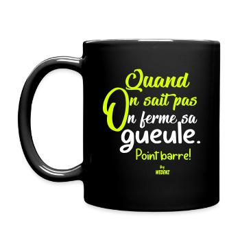 Drôle d'humour sur phrase texte amusant et rigolo - Mug uni - noir - Gauche