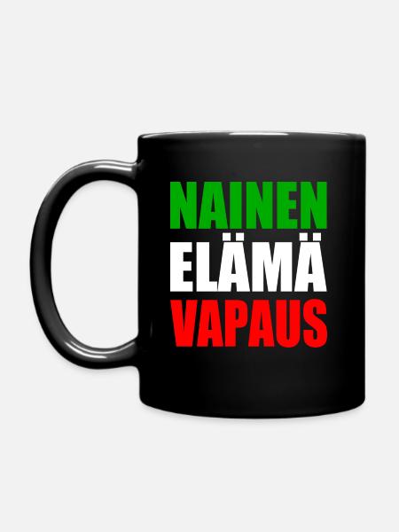 FRAU LEBEN FREIHEIT - Tasse einfarbig - Schwarz