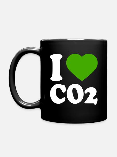 I love co2 - Tasse einfarbig - Schwarz
