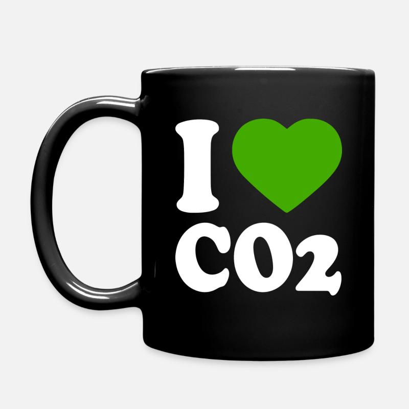 I love co2 - Tasse einfarbig - Schwarz