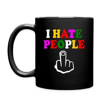 I hate people - Full Colour Mug - black - Left
