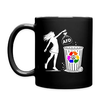 FCK AFD - Contre la droite - gardez votre environnement propre - Mug uni - noir - Gauche