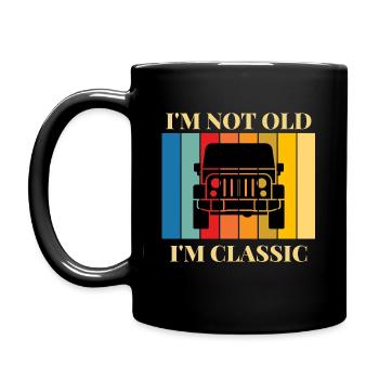 Je ne suis pas vieux, je suis une voiture classique - Mug uni - noir - Gauche