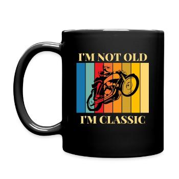Je ne suis pas vieux, je suis un motard classique - Mug uni - noir - Gauche