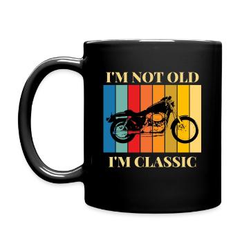 Je ne suis pas vieux, je suis un motard classique - Mug uni - noir - Gauche
