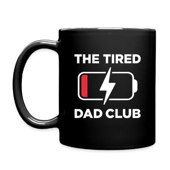 Der Müde Papa Club - Tasse einfarbig - Schwarz - Links