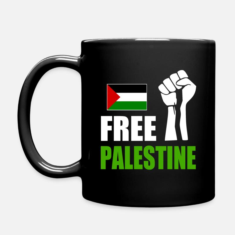 Free palestine - Tasse einfarbig - Schwarz