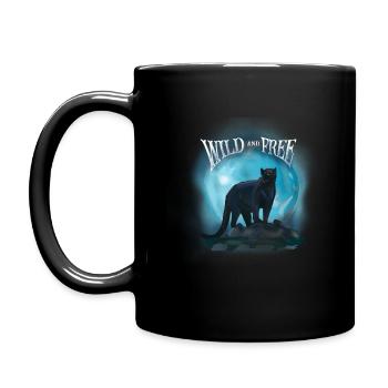 Wild and free panthers - Full Colour Mug - black - Left