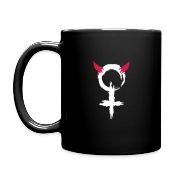 Devil woman women symbol - Full Colour Mug - black - Left