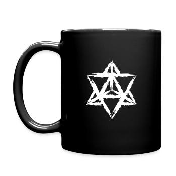 Merkaba symbol sacred geometry - Full Colour Mug - black - Left