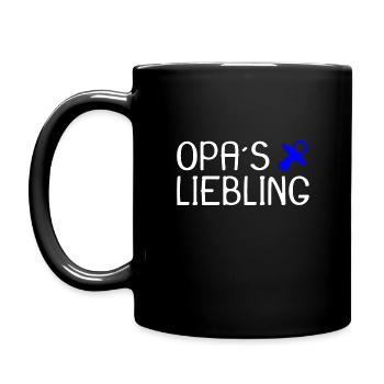 Opas Liebling baby - Tasse einfarbig - Schwarz - Links