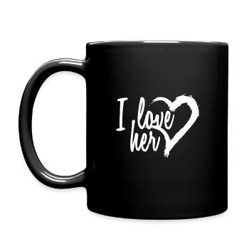 J’aime - Mug uni - noir - Gauche