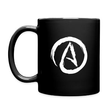 Atheism Symbol Atheist - Full Colour Mug - black - Left