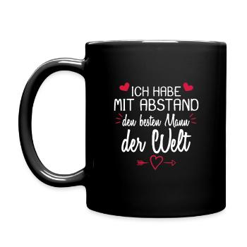 Ich habe mit Abstand den besten Mann der Welt - Tasse einfarbig - Schwarz - Links