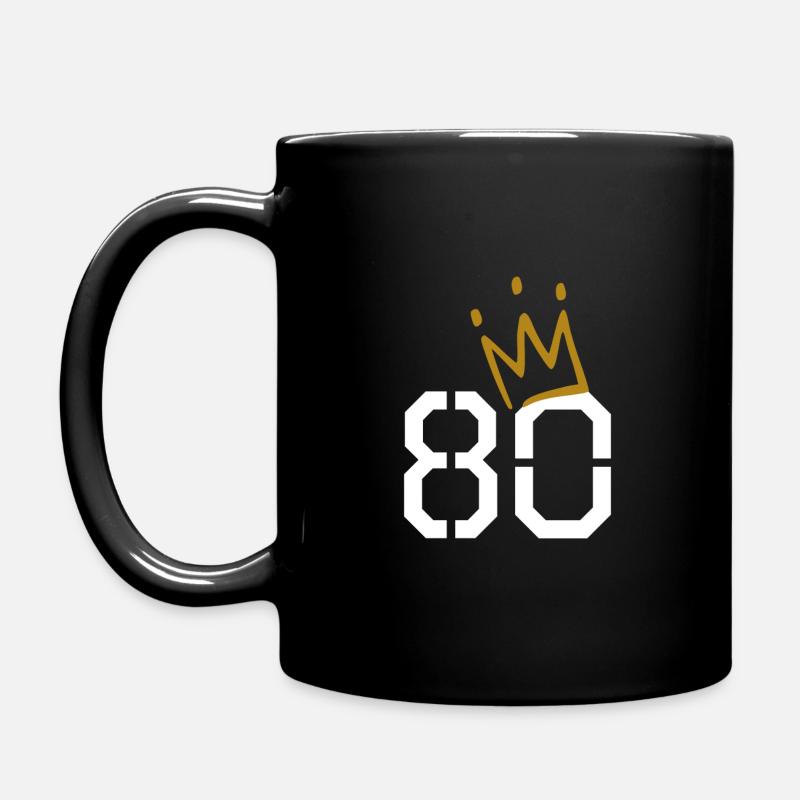 80. Geburtstag - Tasse einfarbig - Schwarz
