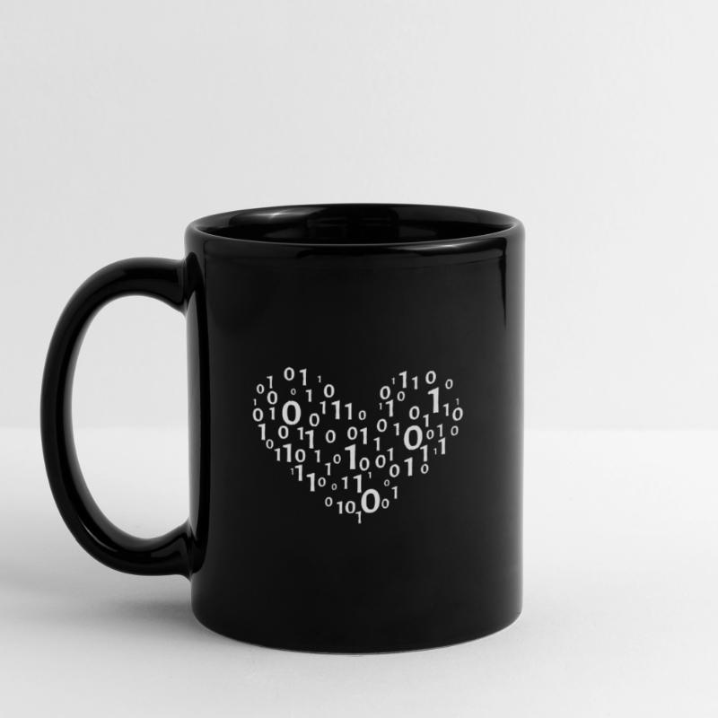 Heart binary coding Full Colour Mug