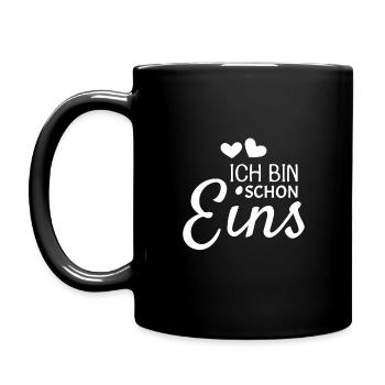 1 Geburtstag Ich bin schon Eins - Tasse einfarbig - Schwarz - Links