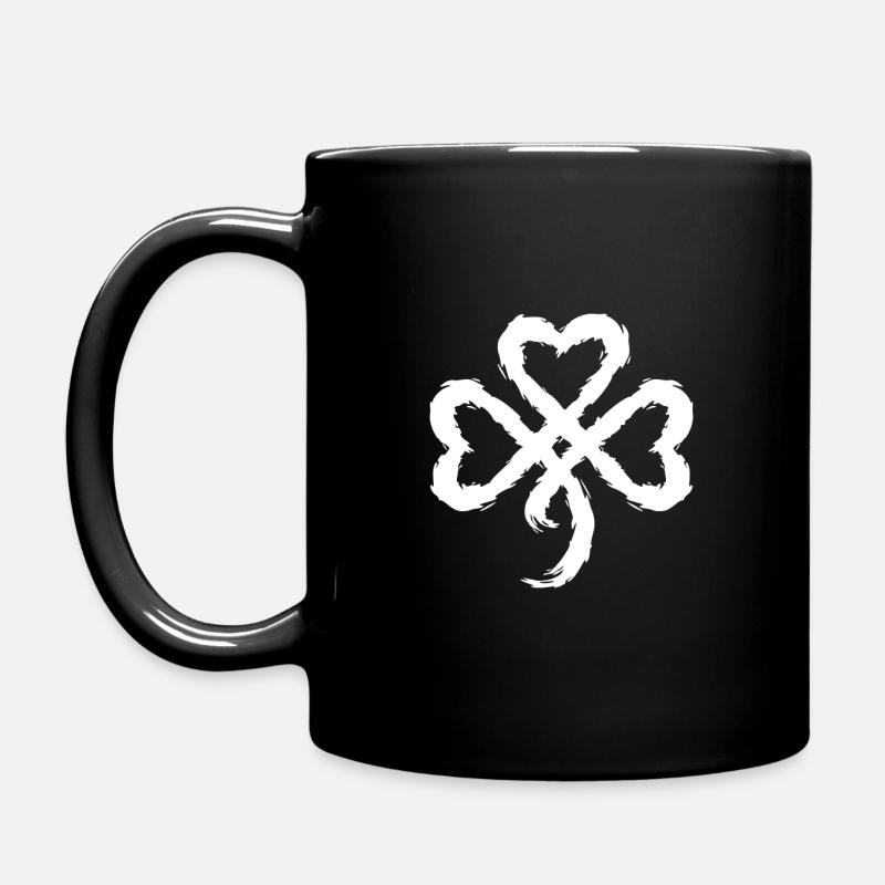 Kleeblatt Symbol keltisch - Tasse einfarbig - Schwarz