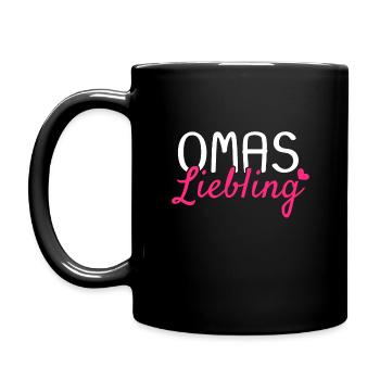 Omas Liebling - Tasse einfarbig - Schwarz - Links